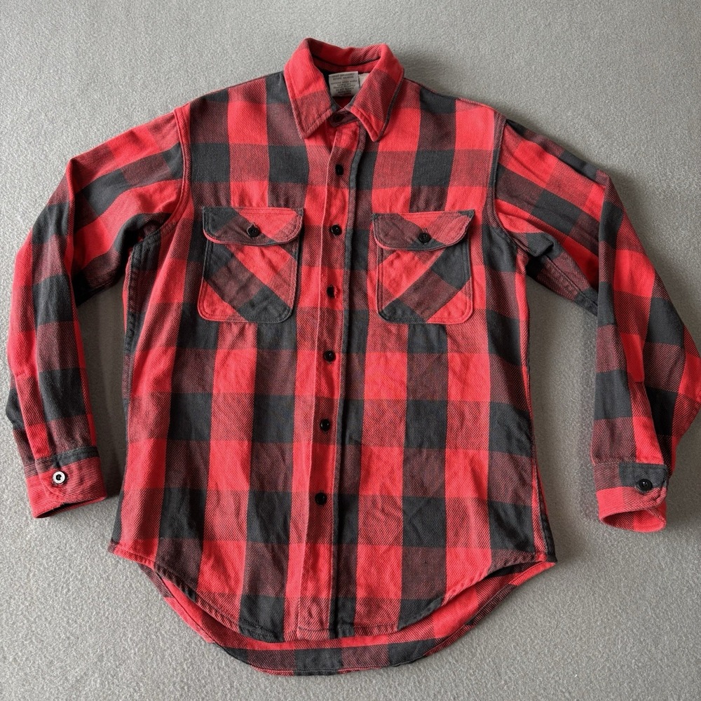 Prentiss Outdoors Button Down Shirt Mens S Check Plaid 100% Cotton Made in USA